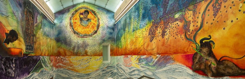 Chris Ofili, Requiem, 2023 (detail) commissioned for Tate Britain’s north staircase © Chris Ofili. Courtesy the artist. Photograph: Thierry Bal